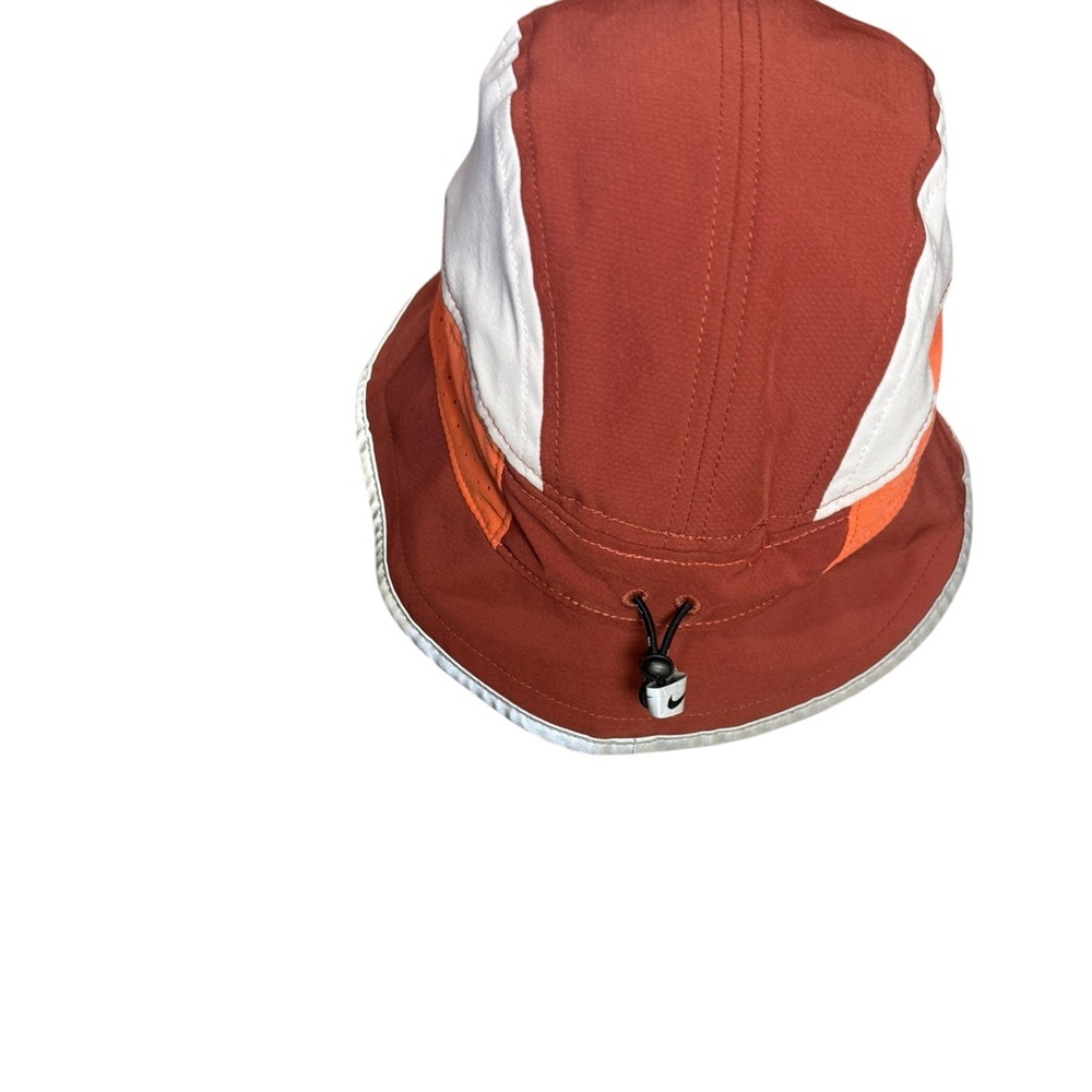 Nike Dri-FIT Perforated Reflective Bucket Hat Unisex Orange Crimson M/L - Picture 7 of 13